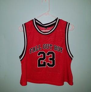 Fall Out Boy Immortals/Chicago Bulls Jersey Crop